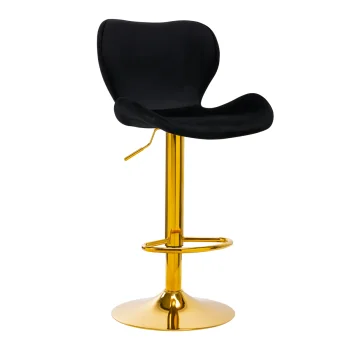 4Rico QS-B15 Bar Stool, Black Velvet