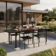 MultiGarden Extendable Garden Table 180-240 cm, Up to 12 Persons, Steel/HDPE, Black