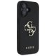 Guess Grained Big 4G Logo Small Classic Logo Case for iPhone 16, Black