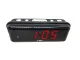 Electronic Alarm Clock with Red LED Display, 24h, Black