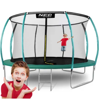 Neo-Sport NS-14C181 Garden Trampoline 435 cm (14ft) with Inner Net, Green