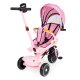 ECOTOYS 2-in-1 Kids Tricycle Stroller with 360° Rotating Seat, Pink