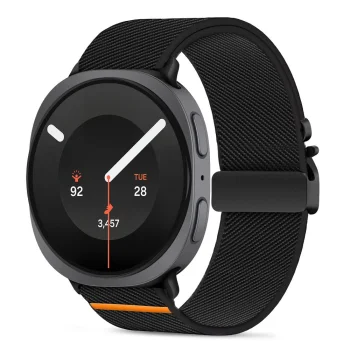 Tech-Protect Nylon Clasp Strap for Samsung Galaxy Watch 40 / 44 / 46 mm, Black