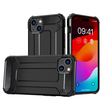 iPhone 15 Plus hibridinis dėklas Hybrid Armor, juodas