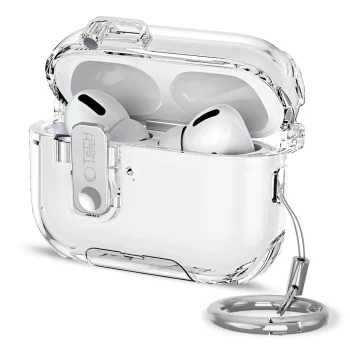 Ausinių dėklas Tech-Protect Bounce Pro skirtas Apple AirPods Pro 3, Skaidrus