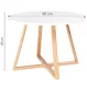 Modernhome RH1902-04 Coffee Table 60 cm, White/Bamboo