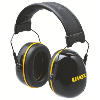 Uvex K20 Foldable Earmuffs, SNR 33 dB, Black / Yellow