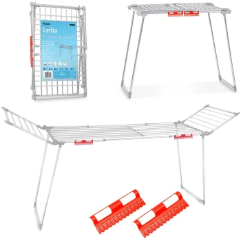 Massido Lydia Stainless Steel Folding Clothes Airer, 22 m