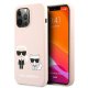 Karl Lagerfeld Silicone Ikonik MagSafe Case for iPhone 13 Pro / 13, Light Pink