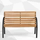 Garden Bench with Backrest 117.5 x 83 x 57 cm Luca Sofotel, Graphite