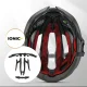 Rockbros LK-69 Bike Helmet 58-62 cm - Black