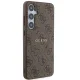 Guess Samsung Galaxy S24+ Case 4G Collection Leather Metal Logo MagSafe, Brown
