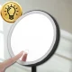 Bakalu Round LED Makeup Mirror, Black