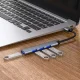 Slim 4-Port USB Hub with High-Speed 3.0 Port for Laptop and PC, Graphite