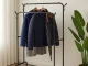 Freestanding Clothes Rack with Shoe Shelves, Black, 160 cm
