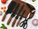 Kitchen Knife Set 6 Pieces: 4 Knives, Kitchen Scissors and Peeler