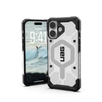 UAG Pathfinder Clear MagSafe Phone Case Cover iPhone 17 - White and Gray