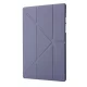 Samsung Galaxy Tab A8 10.5 (2021) (2022) (SM-X200/X205) V-fold Stand Silicone Book Case Cover, Purple