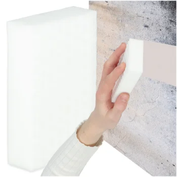Melamine Sponge with Bumps for Stain Removal, White