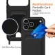 Silikoninis dėklas iPhone 18 Pro / 17 Pro su kortelių kišene ir dirželiu, juodas