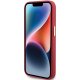Guess Silicone Script Metal Logo & Frame case for iPhone 15 Pro - red