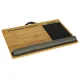 Wooden Lap Desk with Cushion, Portable Laptop Stand for Bed with Mouse Pad