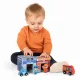 City Stacking Blocks Tower with Wooden Vehicles and Figures 18-Piece Set