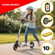 Kruzzel Hyperion Kick Scooter for Kids & Adults, 200mm Big Wheels & Dual Brakes, White-Black