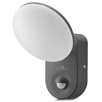 Maclean MCE367 LED Wall Light with PIR Sensor, 15W, 1100lm, IP65, Grey