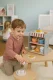 Ecotoys 2-in-1 Wooden Coffee Machine and Shop for Kids, 26 Accessories
