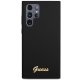 Guess Silicone Vintage Gold Logo vāciņš Samsung Galaxy S23 Ultra melns