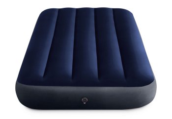 Intex 64756 Twin Air Mattress with Velour Top, Inflatable Bed 191x76x25 cm