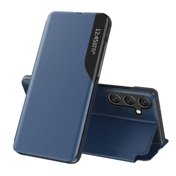 Eco Leather View Case for Samsung Galaxy S25 Edge, Blue
