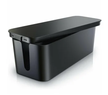 Dustproof Cable Storage and Management Box Cord Organizer, Black