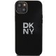 DKNY iPhone 15 / 14 / 13 Case Liquid Silicone Metal Logo, Black
