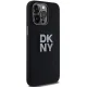 DKNY iPhone 15 Pro Case Liquid Silicone Metal Logo, Black