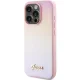 Guess iPhone 14 Pro Case Saffiano Iridescent Script, Pink