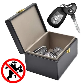 Signal Blocking Faraday Box for Car Keys and Smartphones, Black