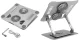 Hismart Aluminum Tablet Cooling Stand with 2 Fans Silver