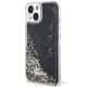 Guess iPhone 14 Case Liquid Glitter Marble, Black