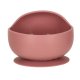 Set of silicone children\'s dishes 9 elements, dark pink