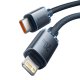 USB-C uz Lightning kabelis Baseus Crystal Shine 20W 2m Melns