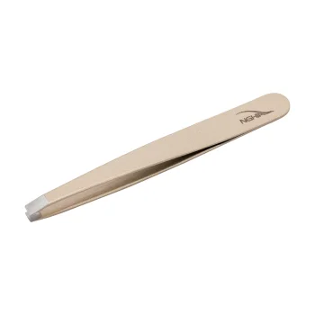 Nghia N.404 Straight Eyebrow Tweezers, Gold