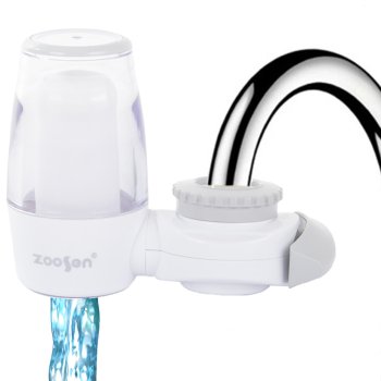 Zoosen Tap Water Filter with Ceramic Cartridge, ZSW-050, White
