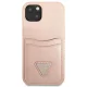 Guess Saffiano Triangle Logo Cardslot Case for iPhone 13 mini, Pink