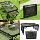 Folding Aluminum Camping Table with Side Shelves