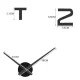 Ruhhy Large 3D DIY Wall Clock 19928, Frameless Design, 60-130 cm, Black