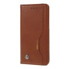 OnePlus 7 PU Leather Wallet Book Case Cover, Brown