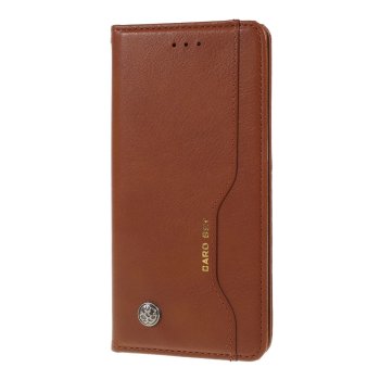 OnePlus 7 PU Leather Wallet Book Case Cover, Brown