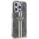 Guess iPhone 15 Pro Case IML 4G Gold Stripe, Brown
